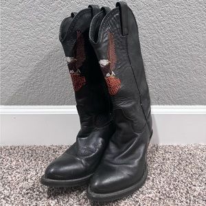 Vintage Harley Davidson Cowgirl Boots